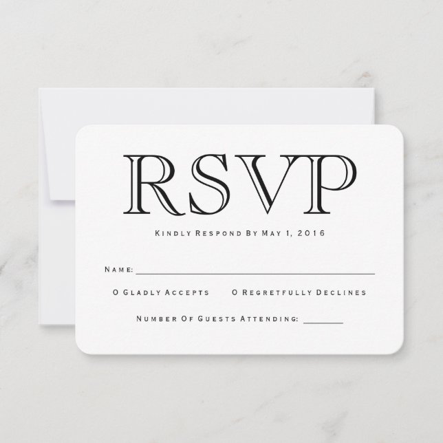Traditional Calson RSVP Card (Front)
