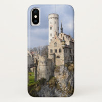 Traditional Castle on Cliff on Cloudy Day