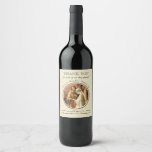 Traditional Catholic Bride Groom Virgin Mary Wine Label