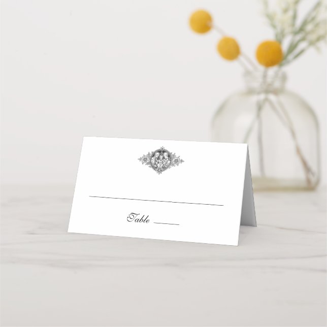 Traditional Catholic Holy Family Wedding Religious Place Card (Front)