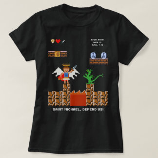 Traditional Catholic Shirt St Michael Pixel