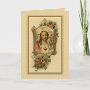 Traditional Catholic Sympathy Jesus Lamb Card