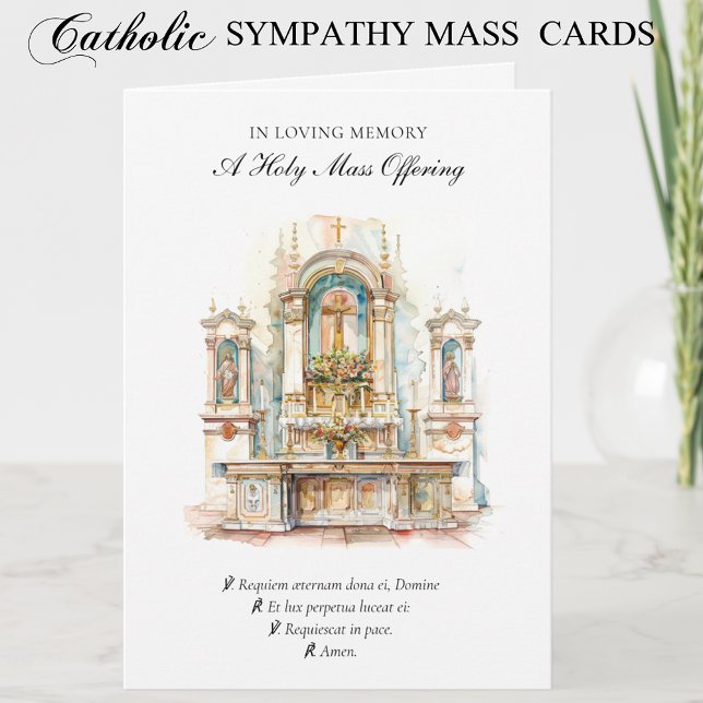 Traditional Catholic Sympathy Mass Offering Cross Card (Creator Uploaded)