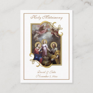Traditional Catholic Wedding Favour Holy Card