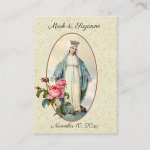 Traditional Catholic Wedding Favour Holy Card