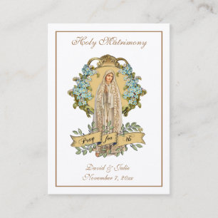 Traditional Catholic Wedding Favour Holy Card