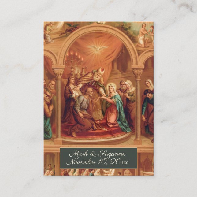 Traditional Catholic Wedding Favour Holy Card (Front)