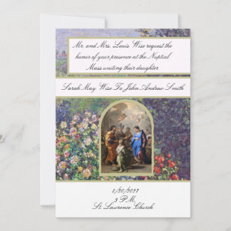 Traditional Catholic Wedding Invitation Mary
