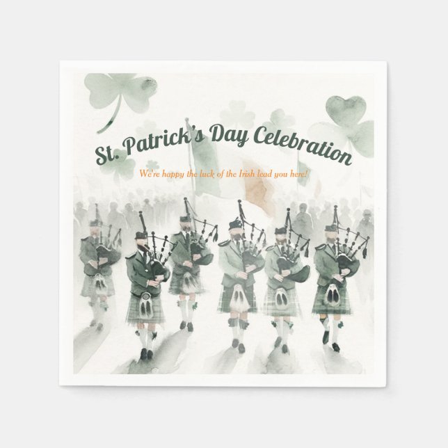 Traditional Celtic Irish St. Patrick’s Day Party Napkin (Front)