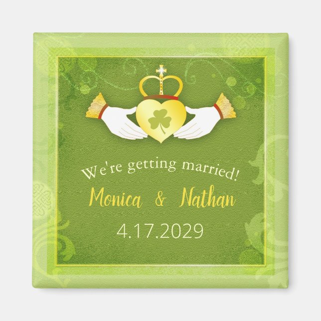 Traditional Celtic Theme Wedding Save the Date Magnet (Front)