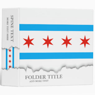 Traditional Chicago flag Binder