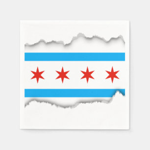 Traditional Chicago flag Napkin