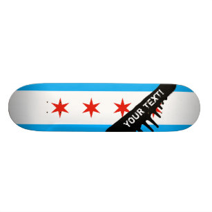 Traditional Chicago flag Skateboard