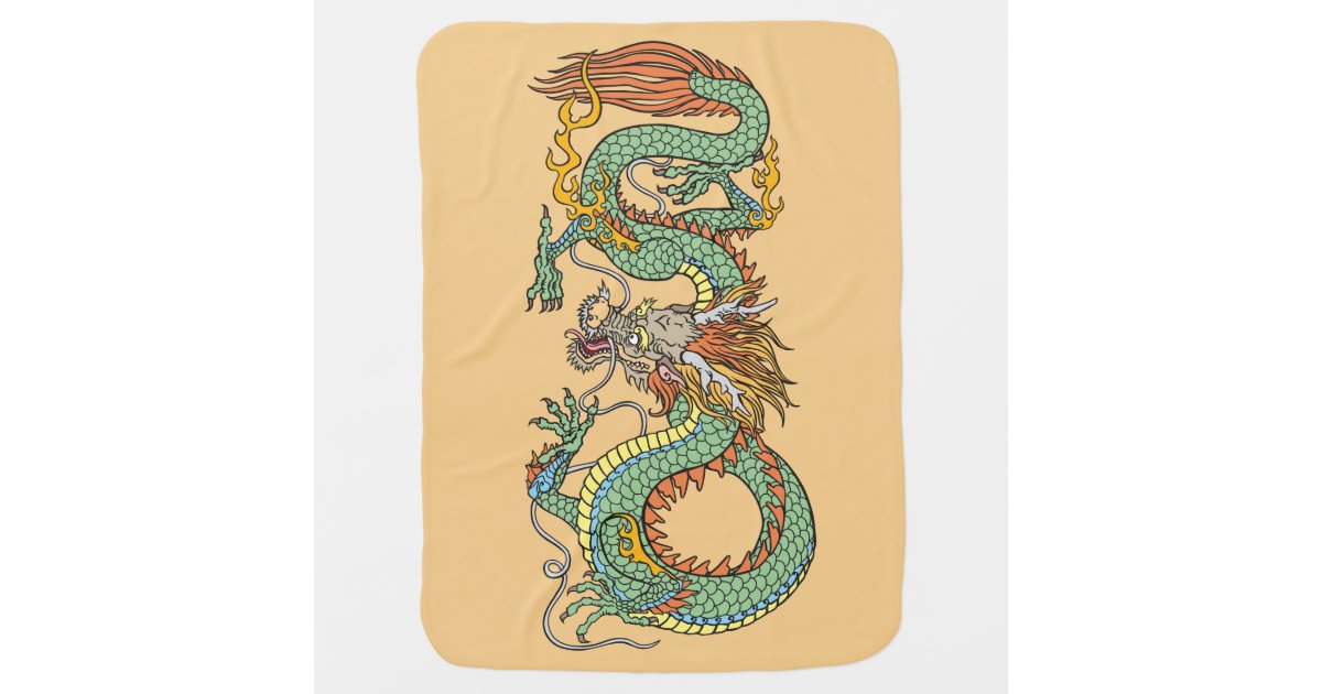 Traditional Chinese dragon Baby Blanket