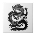 Traditional Chinese dragon Tile<br><div class="desc">East Asia dragon. Traditional Chinese or Japanese mythological creature. Feng shui animal Illustration by Insima</div>