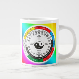 Traditional Chinese Medicine Body Clock Classic Ro Large Coffee Mug