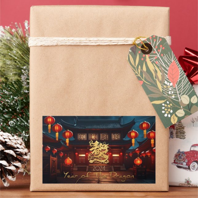 Traditional Chinese New Year Dragon Temple 2024 S Sticker (Holiday)