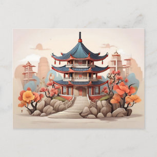 Traditional Chinese pagoda  Postcard
