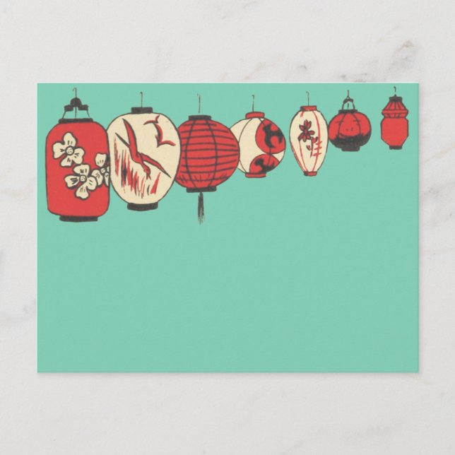 Traditional Chinese Paper Lanterns Postcard (Front)