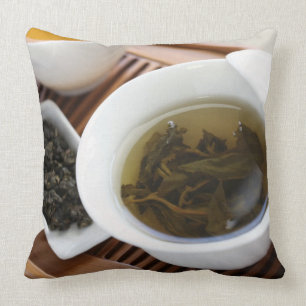 Traditional Chinese tea ceremony: oolong tea Throw Pillow