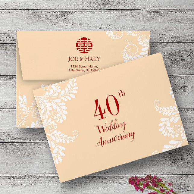 Traditional Chinese Wedding Anniversary Invitation Envelope (Creator Uploaded)