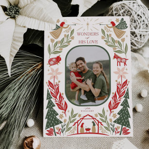 Traditional Christian Christmas Nativity Card