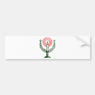 Traditional Christmas Candle Bumper Sticker