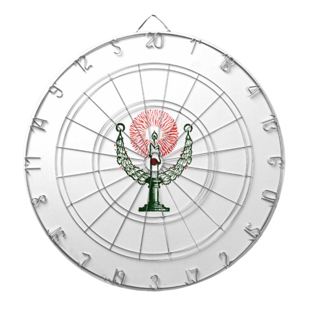 Traditional Christmas Candle Dartboard (Front)