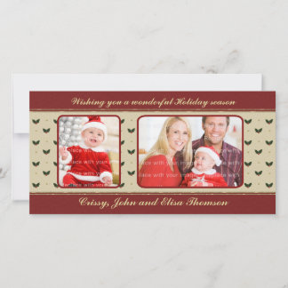 Traditional Christmas Design Holiday Card