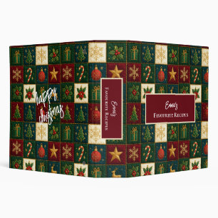 Traditional Christmas Patchwork with Holiday Motif Binder