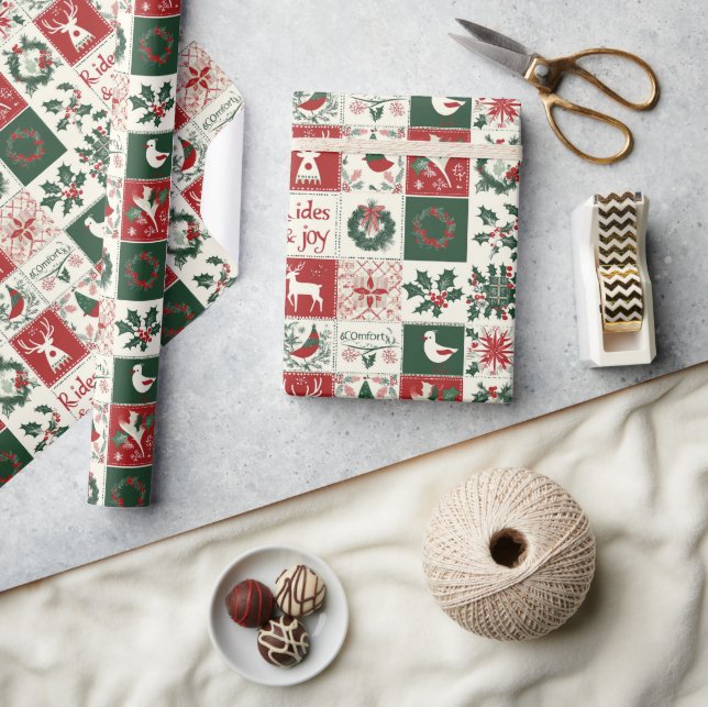 Traditional christmas pattern Holiday plaid Wrapping Paper (Crafts)