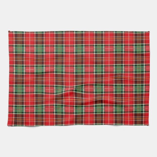 Traditional Christmas Plaid Kitchen Towel (Horizontal)