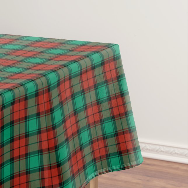 Traditional Christmas Plaid Tablecloth (In Situ)