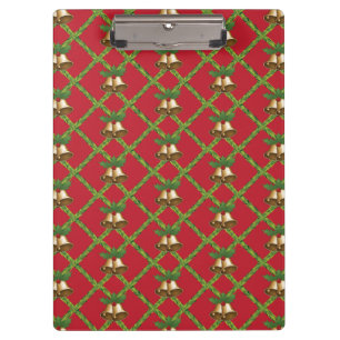 Traditional Christmas red and green jingle bells Clipboard