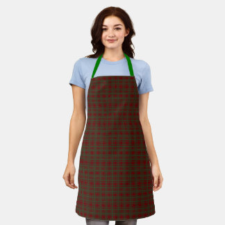 Traditional Christmas Red Green Chequered Plaid Apron