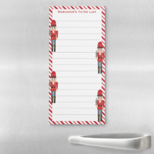 Traditional Christmas Red Nutcracker Shopping List Magnetic Notepad
