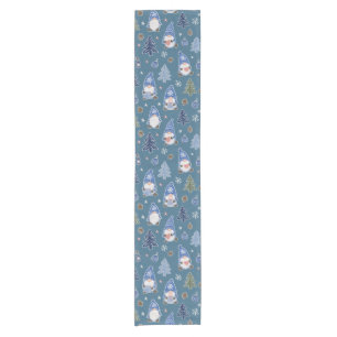 Traditional Christmas Reindeer Tree Pattern Short Table Runner