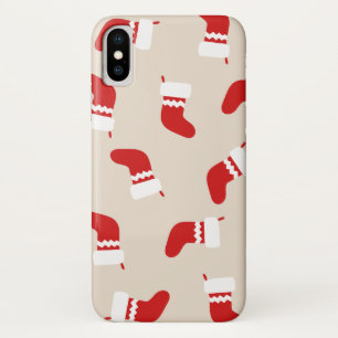 Traditional Christmas Stocking Patternt iPhone X Case