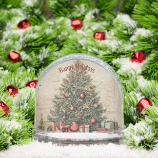 Traditional Christmas Tree and Presents Gift Wrapp