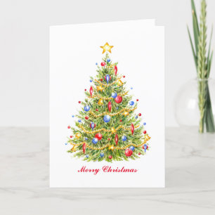 Traditional Christmas Tree Greeting Card