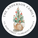 Traditional Christmas tree return address label<br><div class="desc">Christmas address sticker featuring a traditional Christmas tree. Find matching items and more options in my shop.</div>