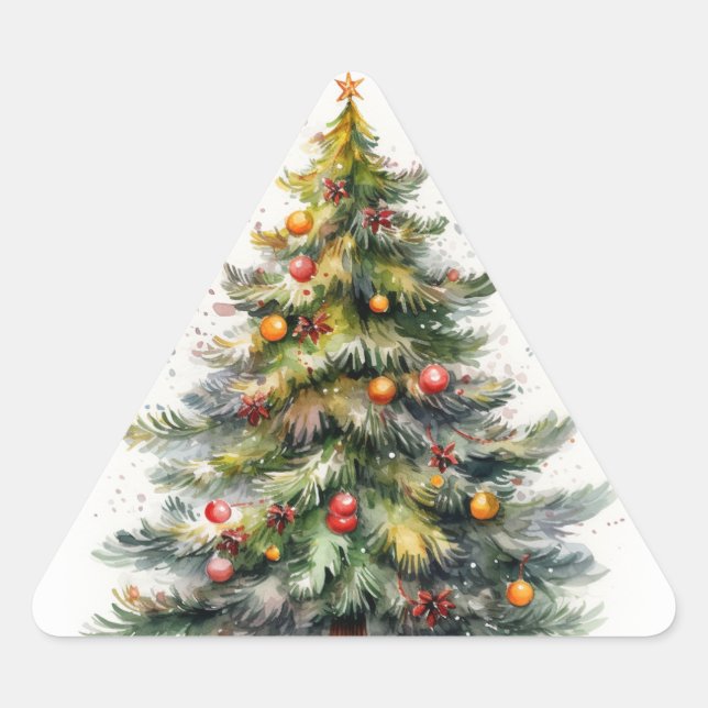 Traditional Christmas Tree Stickers (Front)