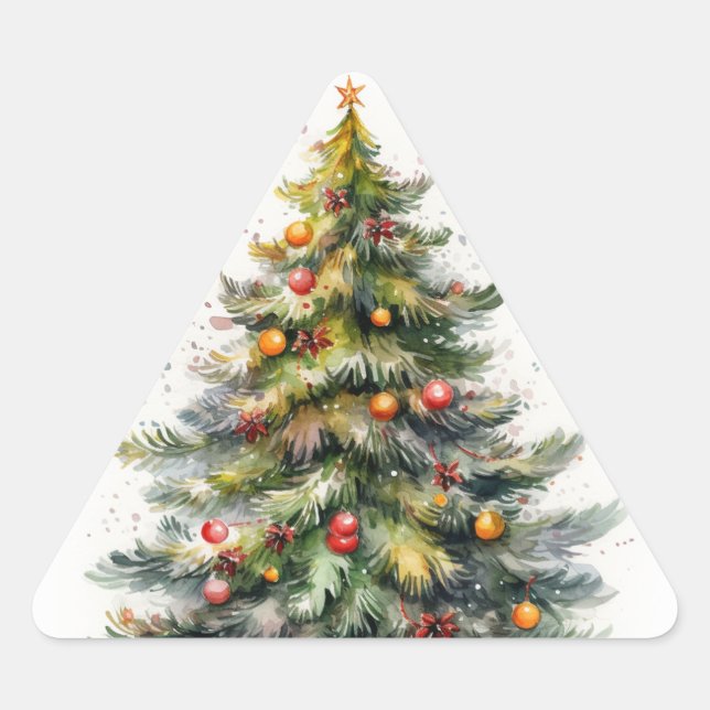 Traditional Christmas Tree Stickers (Front)