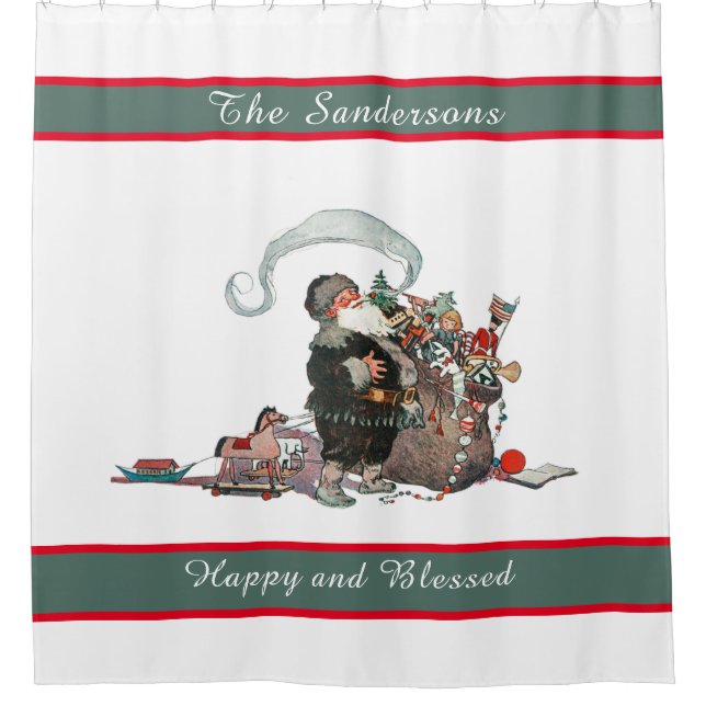  Traditional Christmas Vintage Old World  Santa  (Front)