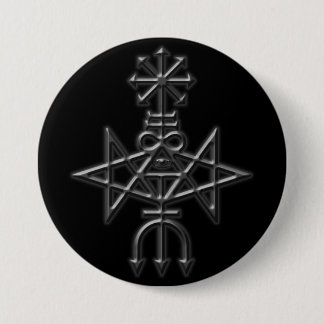 traditional church of satan sigil 3 inch round button