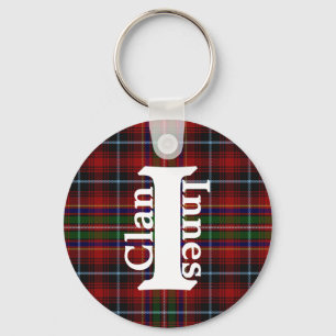 Traditional Clan Innes Tartan Plaid Keychain