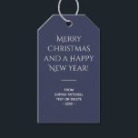 Traditional - Classic Blue - Minimalist Gift Tags<br><div class="desc">Introducing our stylish and minimalist, Classic Dark Blue Merry Christmas Gift Tags, from our Traditional Christmas Colours. These elegant blue, personalized christmas gift tags are the perfect way to add a touch of style and sophistication to your holiday gifts. The font used is both elegant and modern. Simple and clean...</div>