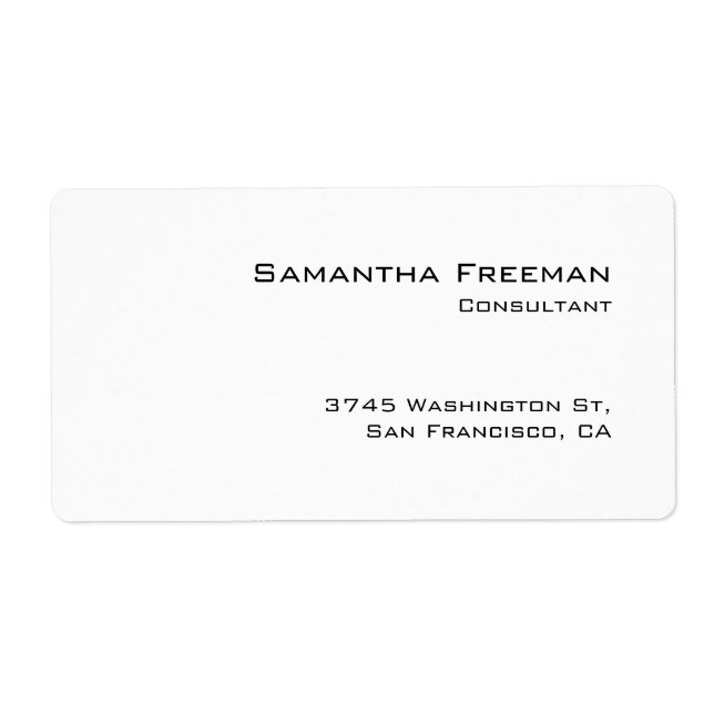 Traditional Clean Plain White Minimalist (Front)