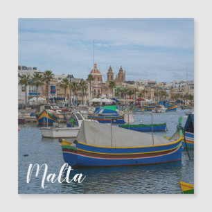 Traditional colorful fishing boats in Malta