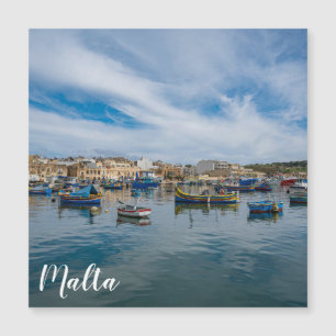 Traditional colorful fishing boats in the harbor